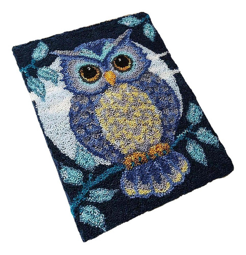 Owl Latch Hook Rug Kit Floor Mat Crochet Carpet Owl Animal