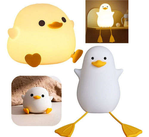 Lámpara De Mesita De Noche Infantil Cute Duck, 2 Unidades
