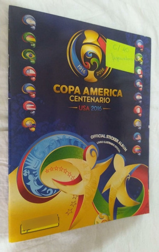 Livro Album Copa America Centenario 2016 Incompleto