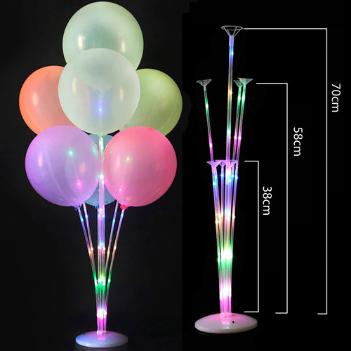 Imagem 2 de 4 de Suporte Para Balões Com Leds 7 Hastes