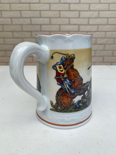 Caneca Coleção Chopp Porcelana Alemã Coleção Jlmenau Branco Cavaleiro (Usado)