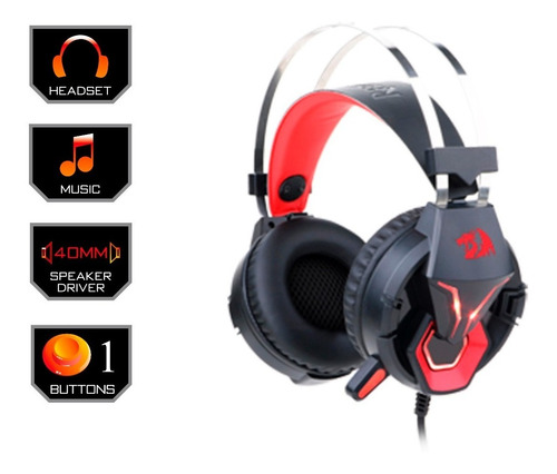 Redragon Audifonos Gamer Ceto Vibracion Y Backlight 3colores