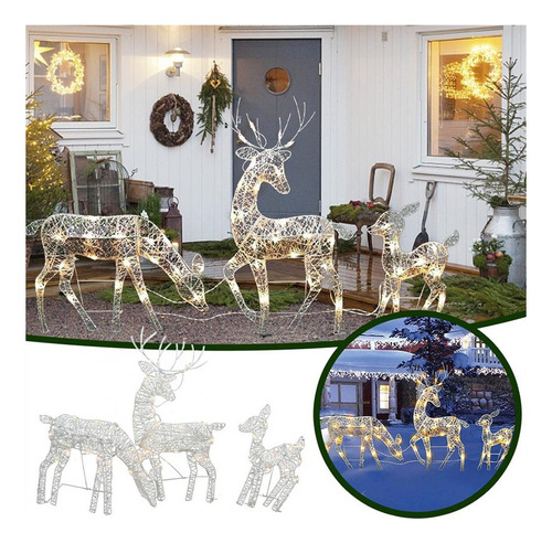 Reindeer Lighted Christmas Outdoor Garden Decor