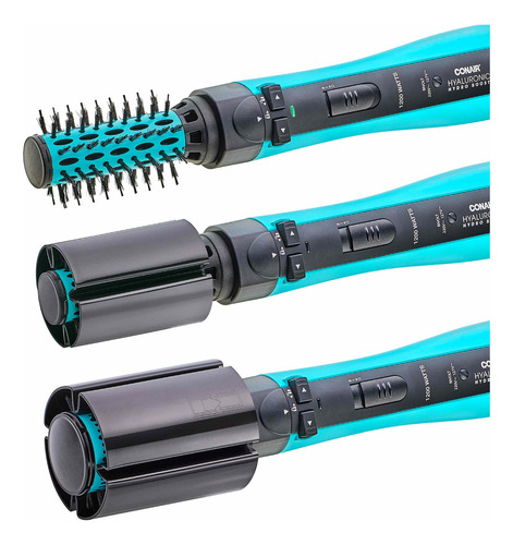 Escova Secadora Rotativa Rotating Hyaluronic Conair Cor Preto E Azul