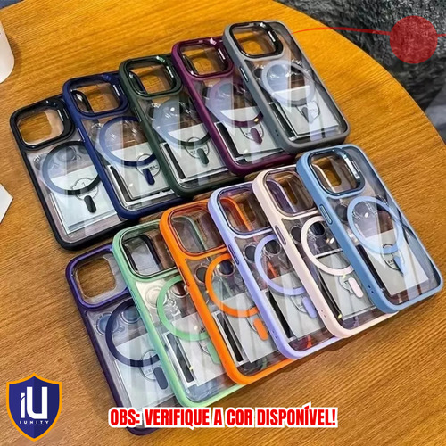 Case Suporte Para iPhone + Película Tela E Câmera Vidro 3d