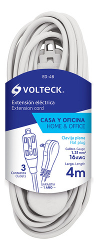Extension Domestica Blanca 4 Mt Voltech 48012 Blanco