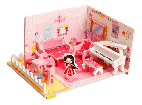 Kit De Casa De Muñecas En Miniatura Con Muebles, Obras De