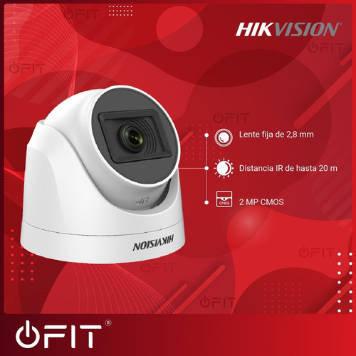 Imagen 3 de 10 de Camara Domo Hikvision Turbo Hd 1080 2,8mm