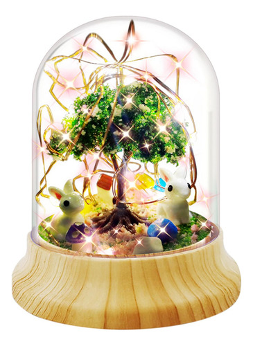 Diy Night Light Materials Bunny Lamp Ornament Iluminación