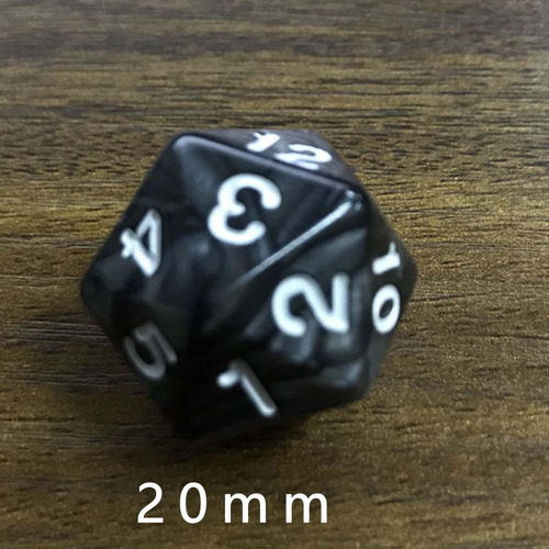 5 Juego De 6 Uds. De Dados De 20 Caras, Material Didáctico