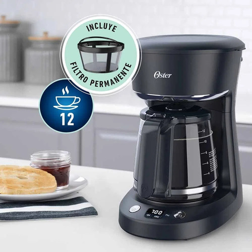 Cafetera Programable Oster 12 Tazas Bvstdcp12b