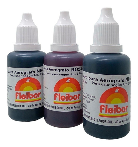 Colorantes Para Aerógrafo Manual Reposteria Fleibor Set X7