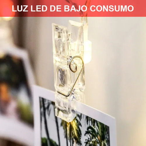 Guirnalda Con Luces Led Para Sujetar Fotos