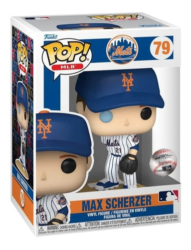 ¡Funko Pop! muñeca de los Mets de Nueva York de la MLB Max Scherzer 79