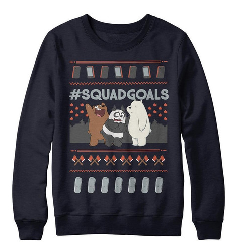Sudadera Navideña Ugly Christmas Sweater Squad Oso Panda 