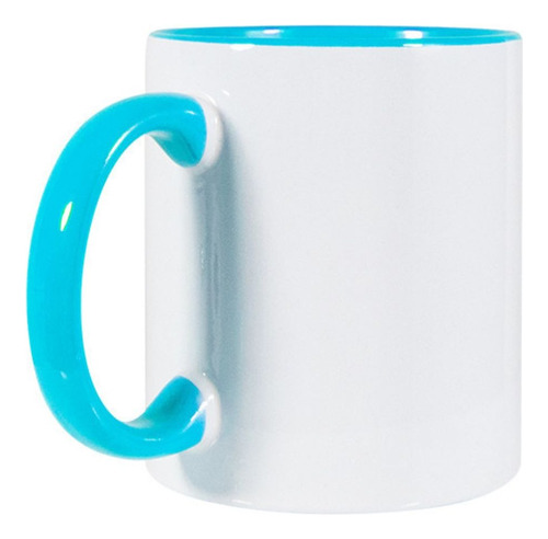 24pz Taza Blanca Color Make 11oz Sublimacion Interior Colore