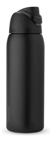 Botella térmica Owala Freesip de acero inoxidable, 40 oz/1.180 ml, color negro
