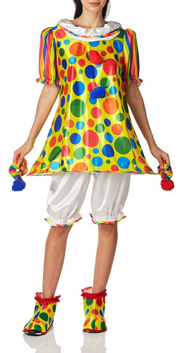 Forum Novelties Disfraz De Payaso Para Mujer, Multicolor, Es