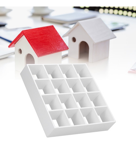 Estante Expositor De Madera Con 16 Rejillas Dollhouse, Tamañ