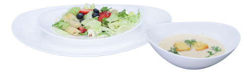 Vajilla De 12 Pzs Moderna De Vidrio Opal Lucerna 4 Personas Blanco Lucerna