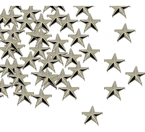 100 Unids Metal Cinco Puntas Estrella Remaches 1,5 Cm