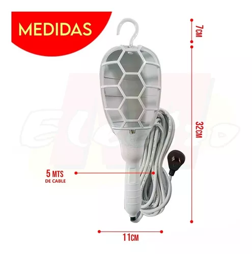 Lampara Portatil 100W Cable 5 Mt