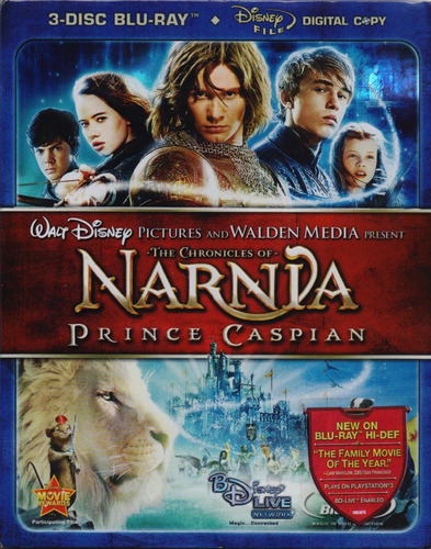 El Principe Caspian Narnia Pelicula 3 Discos Blu-ray