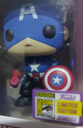 Funko Pop Capitán América 06 Sdcc 2017 Sticker Oficial