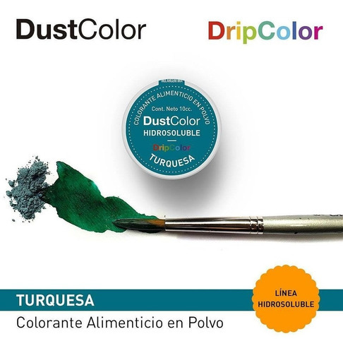 Colorante Comestible Hidrosoluble Turquesa Dust Color