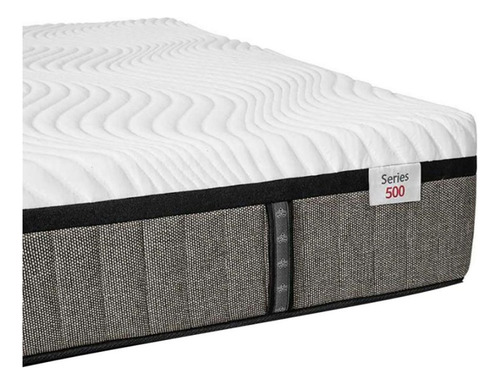 Colchón Queen Size De Resortes Kingsdown 500 Blue 35cm Medio Color Blanco/gris