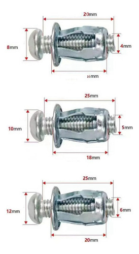 Tornillo De Expansión Y Tuerca De Pétalo, 90 Piezas, M4-20,