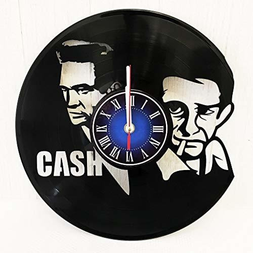 Vjohnny Cash Reloj De Pared Con Disco De Vinilo De 30 Cm - 1