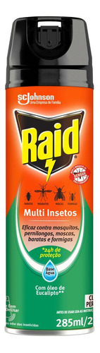 Inseticida Raid Multi-insetos Base Água Eucalipto 285ml