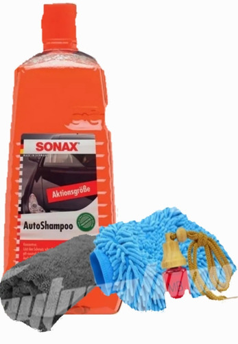 Kit De Lavado Sonax Car Wash Shampoo + Manopla De Microfibra