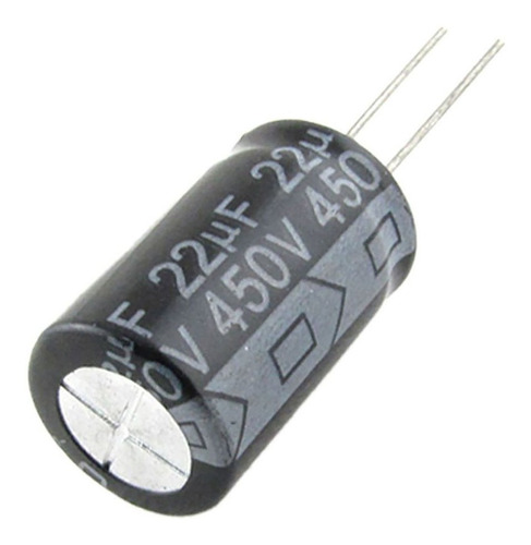 Capacitor Electrolítico 22uf 450v 16x25mm - Pack 3 Unidades