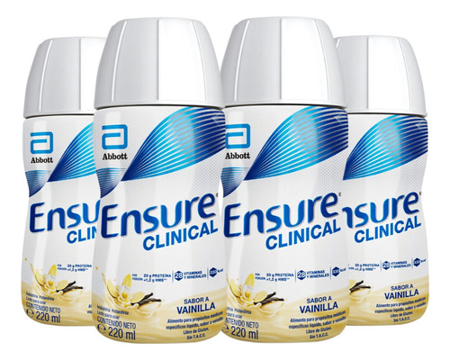 Ensure Clinical Sabor Vainilla 200 Ml Pack X4