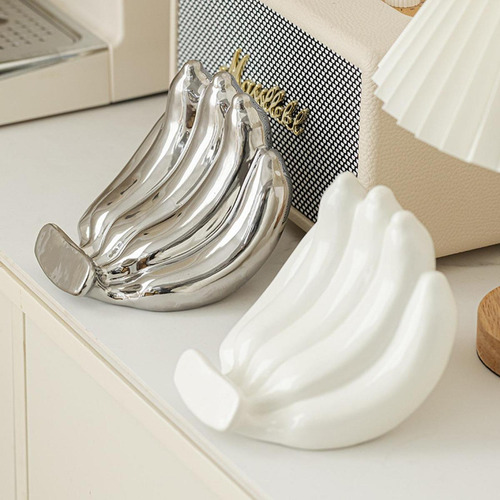 Soporte Para Teléfono Con Forma De Plátano, Blanco