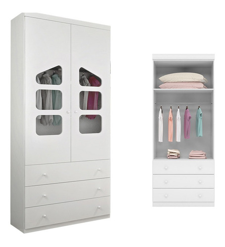 Imagem 4 de 7 de Quarto Modulado Infantil Com Cômoda Eloisa Mdf Phoenix