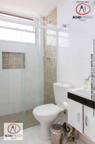 Imagem 20 de 30 de Apartamento Com 3 Dormitórios Sendo 1 Suíte, Dependência Completa, 1 Vaga Demarcada, À Venda, 147 M² Por R$ 650.000 - Boqueirão - Santos/sp - Ap10732