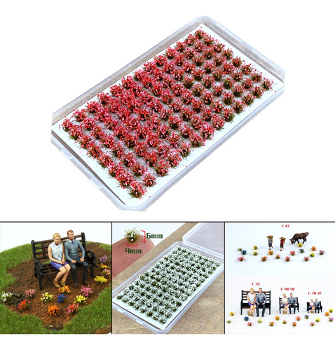 Bricolaje Miniatura Flor Racimo Flor Vegetación Rosado Rojo