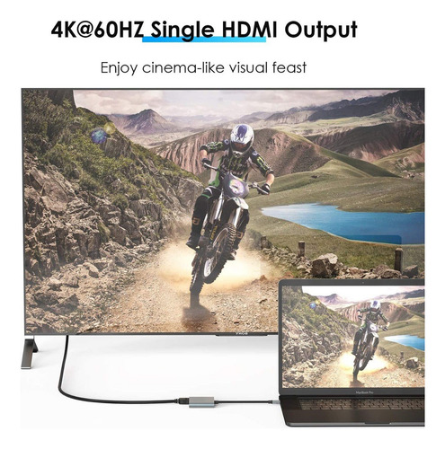 . Adaptador Usb C Para Hdmi Exibe Dois Monitores