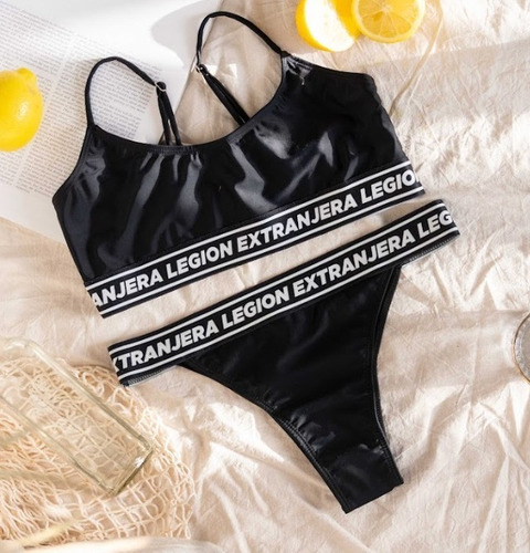 Imagen 7 de 7 de Bombacha Bikini Rap Negro