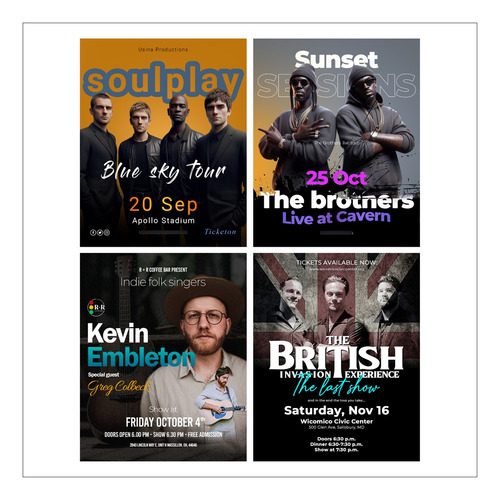 Diseño De Flyers Para Musicos, Bandas De Rock Y Eventos