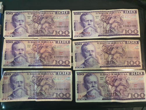 Billetes De $100 Año 1974 Varias Series