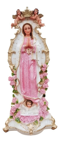 Virgen Guadalupe Corona Ojo Cristal Figura 56cm Natural Natural