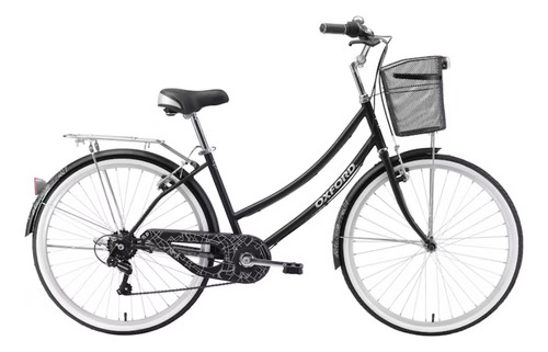 Bicicleta Oxford Urbana Cyclotour 6v M Aro 26 Negro/blanco
