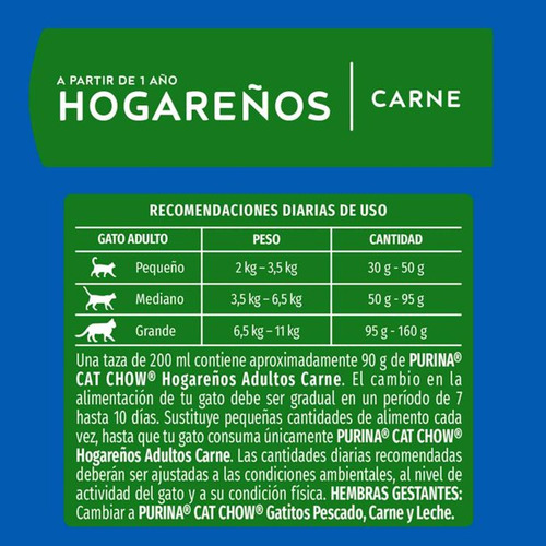 Alimento Para Gato Cat Chow Hogareño Adulto 9 Kg Msi