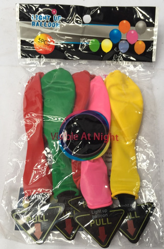 Imagen 3 de 6 de Globos Led Set 10 Globos Colores Surtidos Para Helio O Aire!