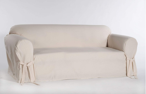 Classic Slipcovers Funda De Sofa De Sarga Cepillada, Natura