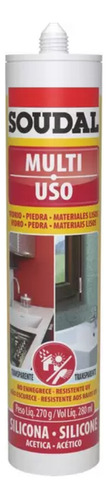 Silicona acética multiusos incolora 270 g 129024 - Soudal